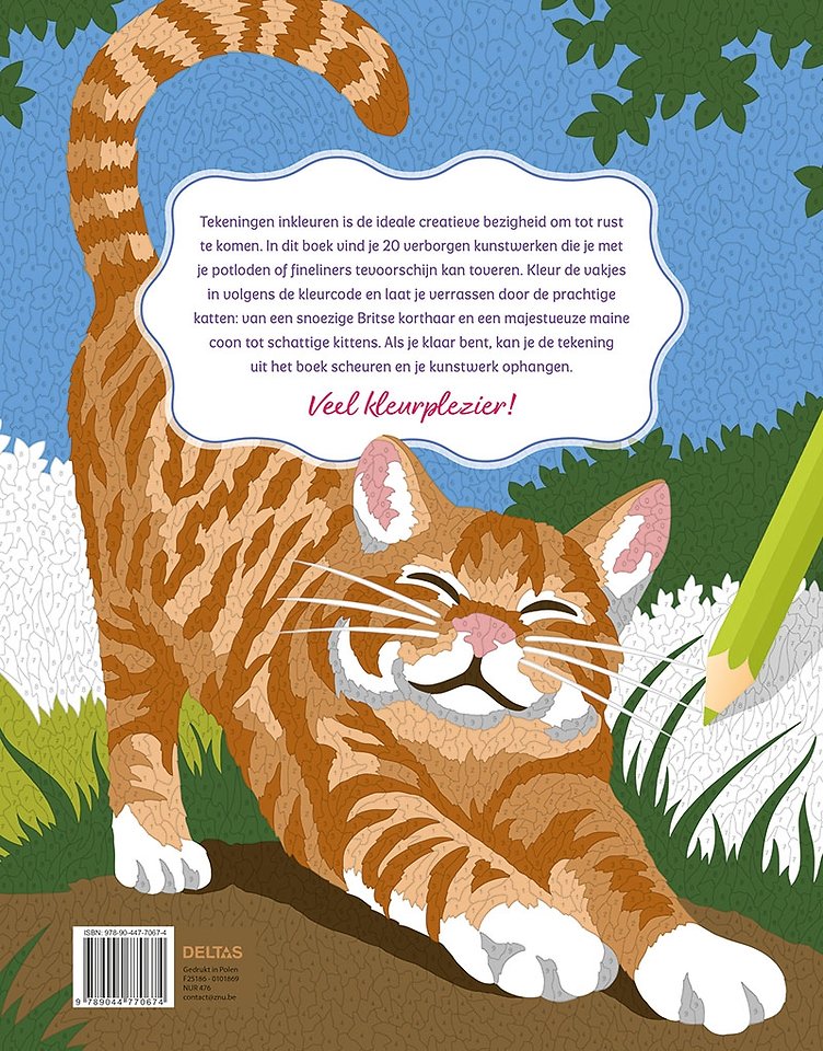 Katten - Kleurplaten op nummer
