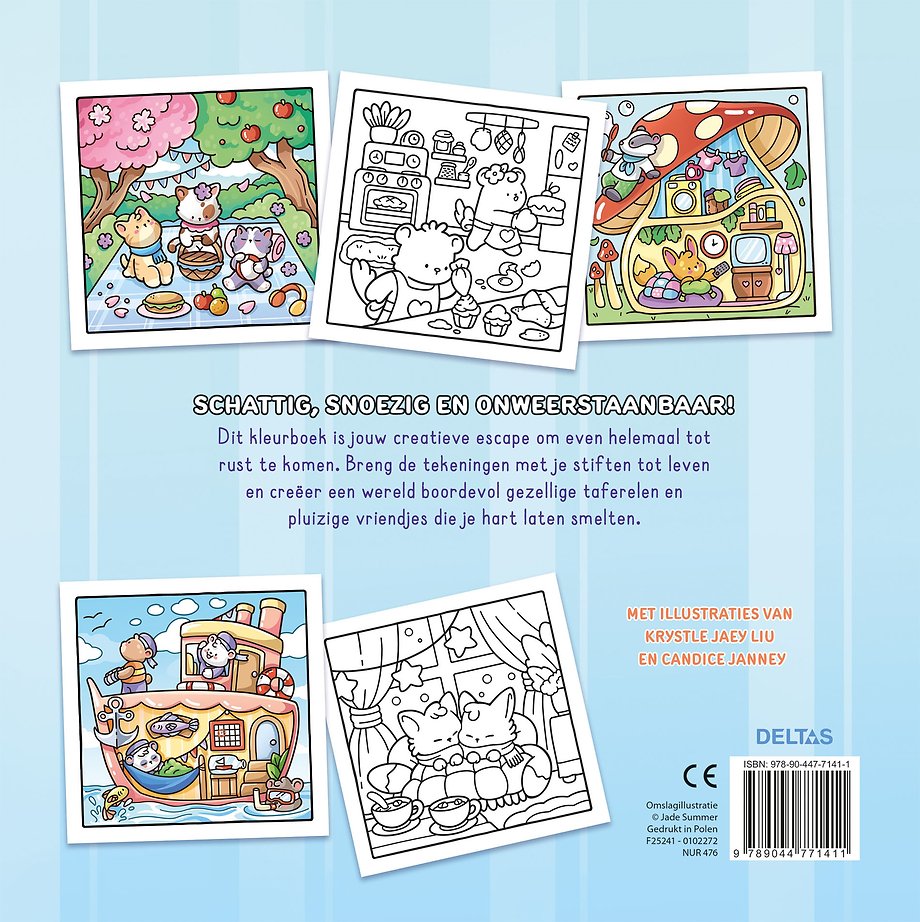 Comfy & Cute - Cozy kleurboek Jade Summer