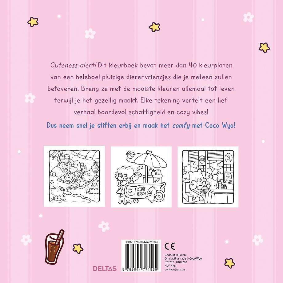 Cozy Friends Cute & Comfy kleurboek Coco Wyo