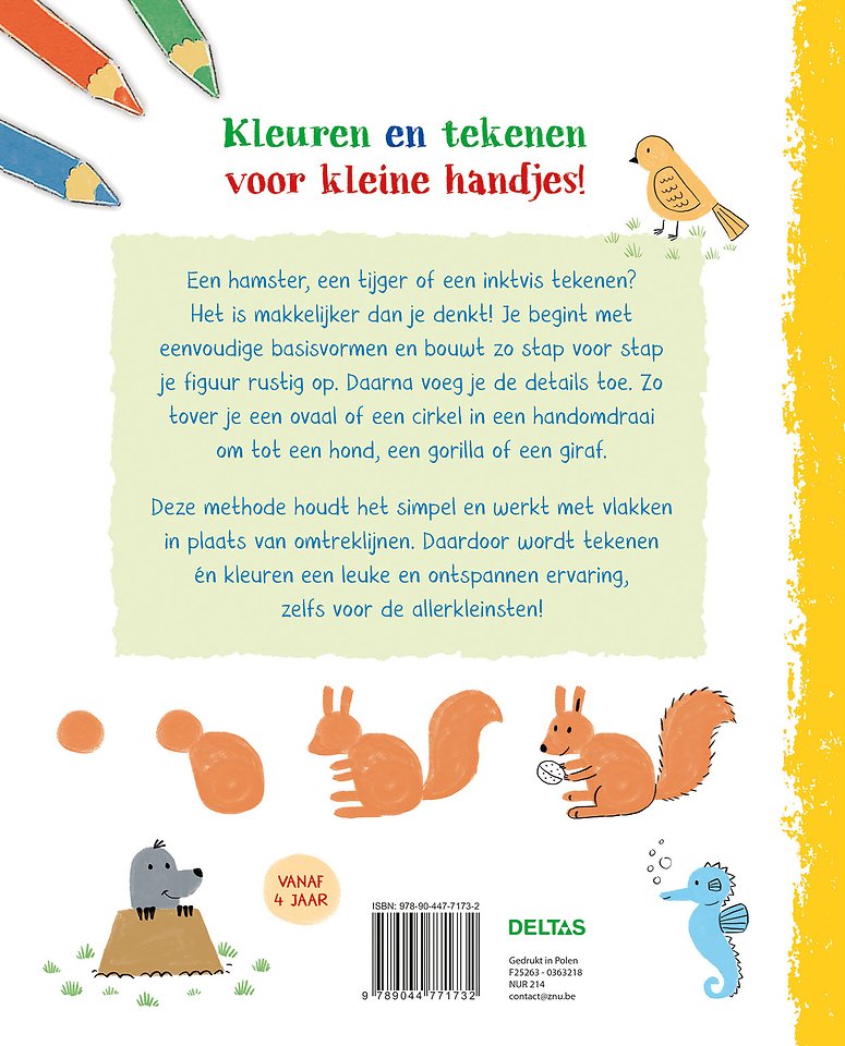Mijn eerste tekenboek Vrolijke dieren (vanaf 4 jaar)