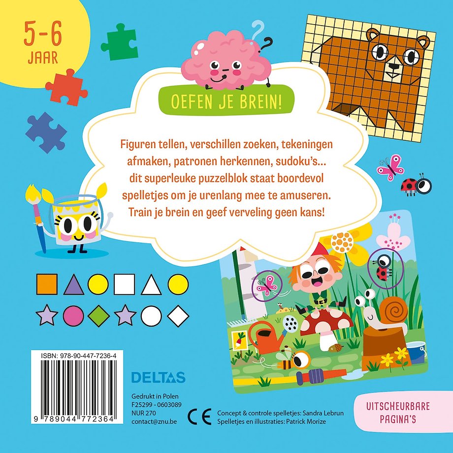 Oefen je brein! Leerrijke spelletjes 5-6 jaar