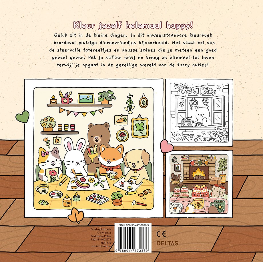 Fuzzy Cuties Cute & Comfy kleurboek Vivi Tinta
