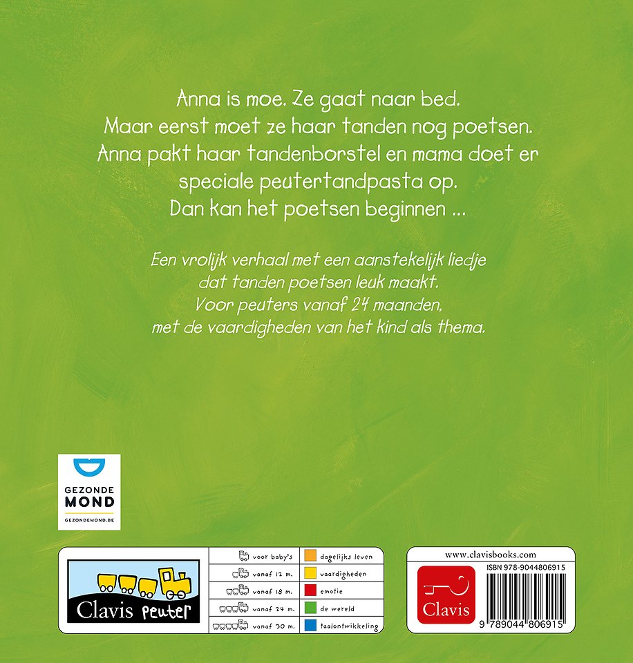 Anna poetst haar tanden