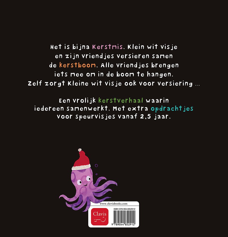 Klein wit visje viert Kerst