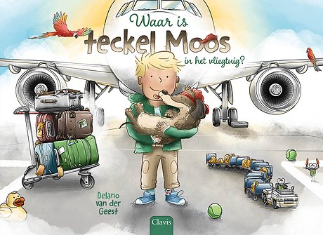Waar is teckel Moos in het vliegtuig?