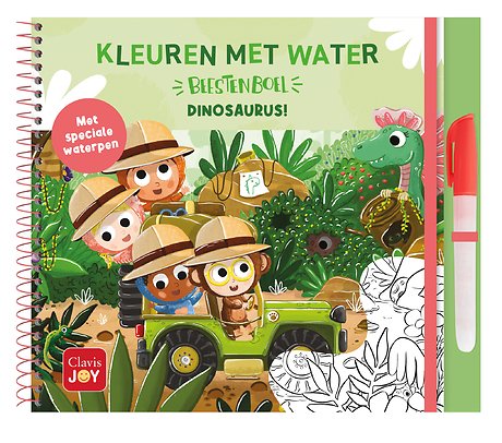 Kleuren met water Dinosaurus