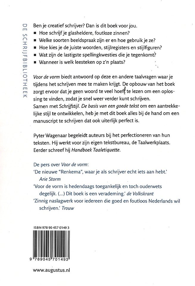 Voor de vorm
