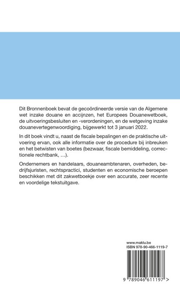 Douane - Bronnenboek