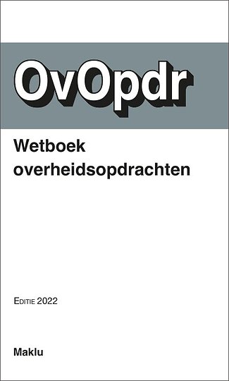 Wetboek overheidsopdrachten - Editie 2022