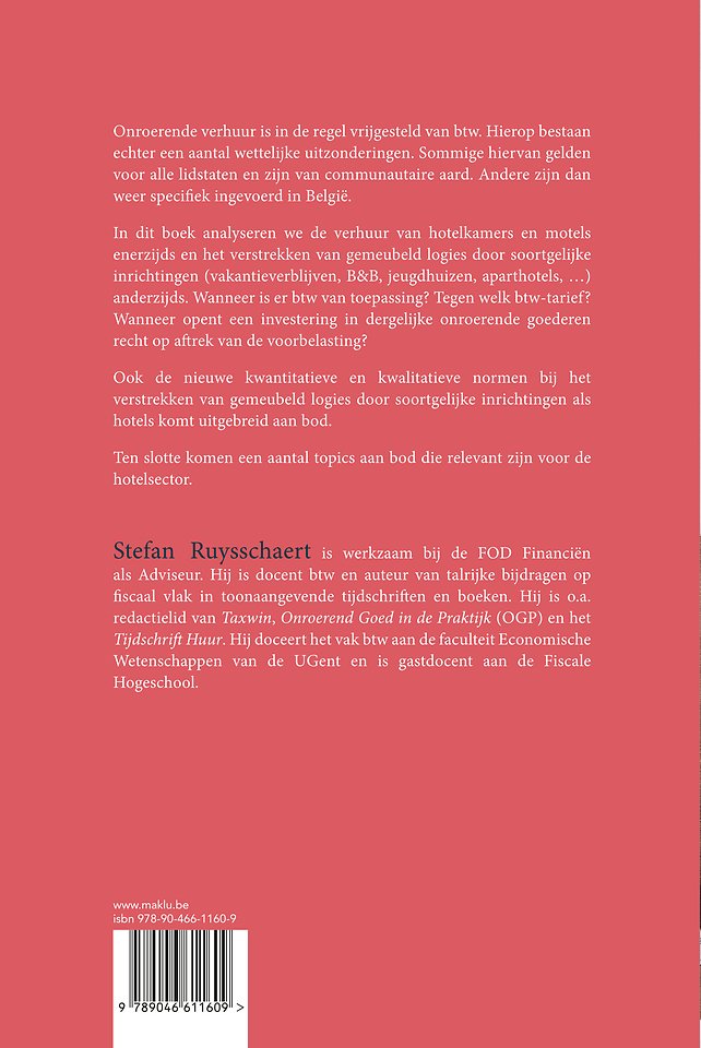 Hotels, motels en vakantieverblijven - Analyse inzake btw