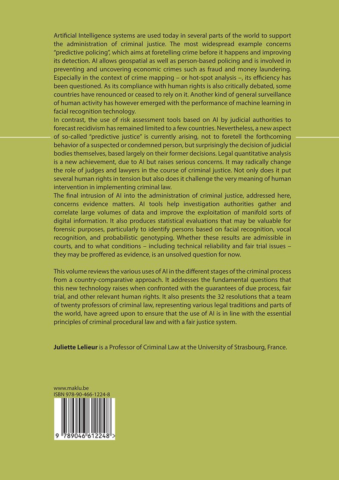 Artificial Intelligence and Administration of Criminal Justice