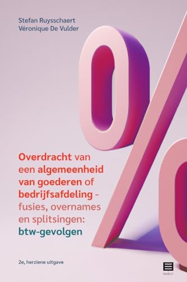 Overdracht van een algemeenheid van goederen of bedrijfsafdeling - fusies, overnames en splitsingen: btw-gevolgen