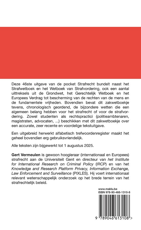 Strafwetboek, Wetboek van strafvordering, Bijzondere wetten