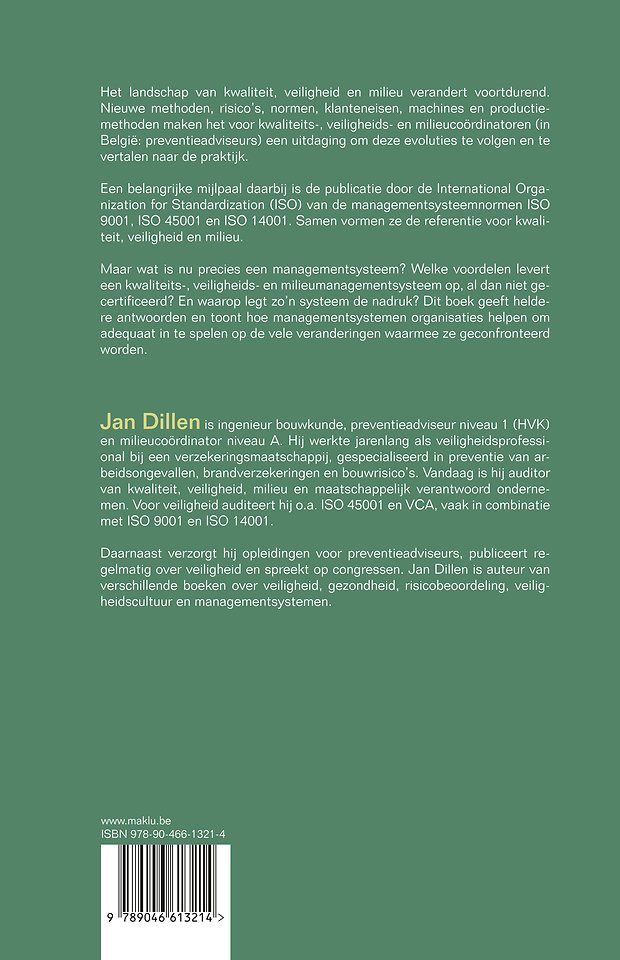 Managementsystemen voor kwaliteit, veiligheid en milieu