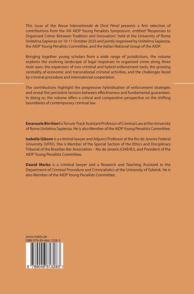 Responses to Organised Crime: Between Tradition and Innovation