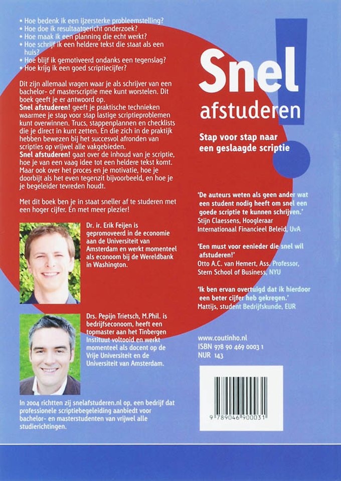Snel afstuderen!