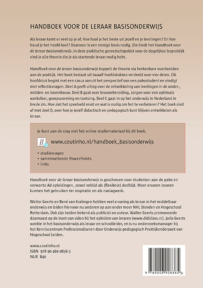 Handboek voor de leraar basisonderwijs