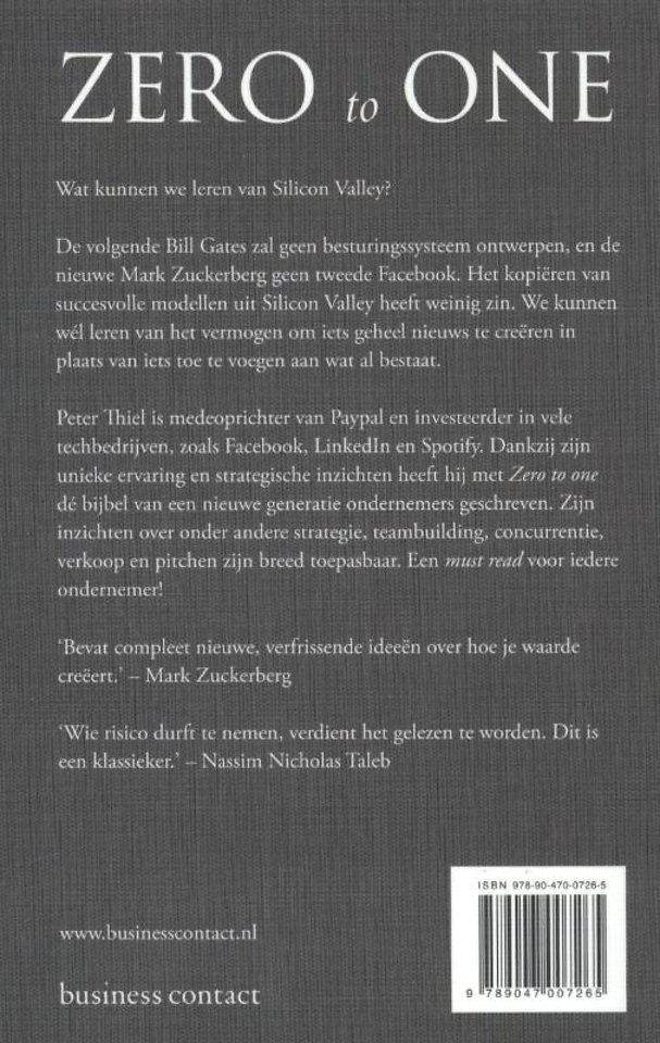 Zero to one - Creëer de toekomst