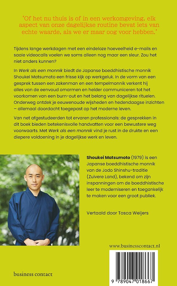Werk als een monnik