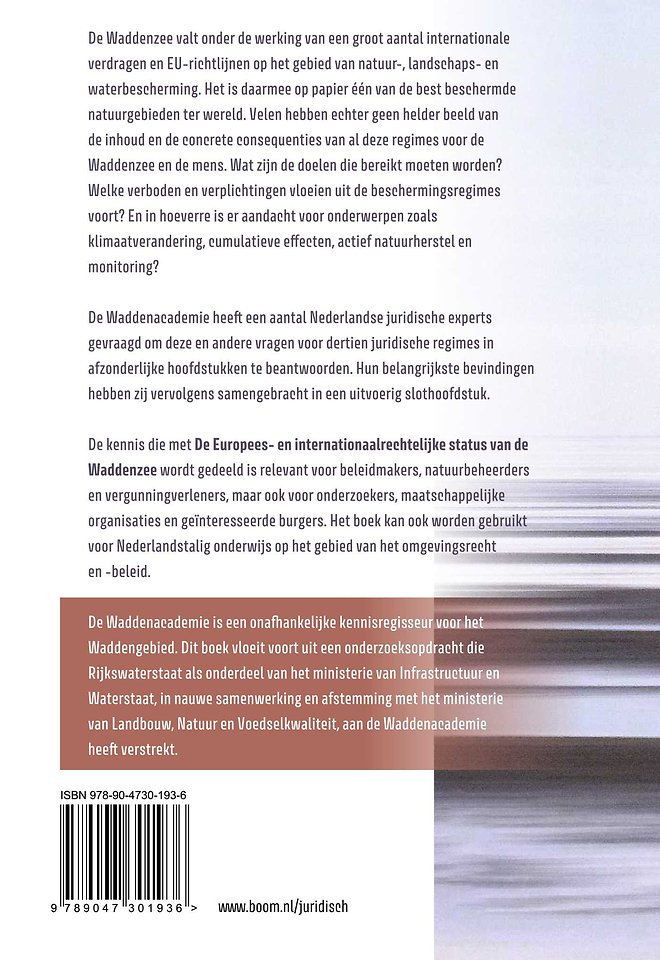 De Europees- en internationaalrechtelijke status van de Waddenzee