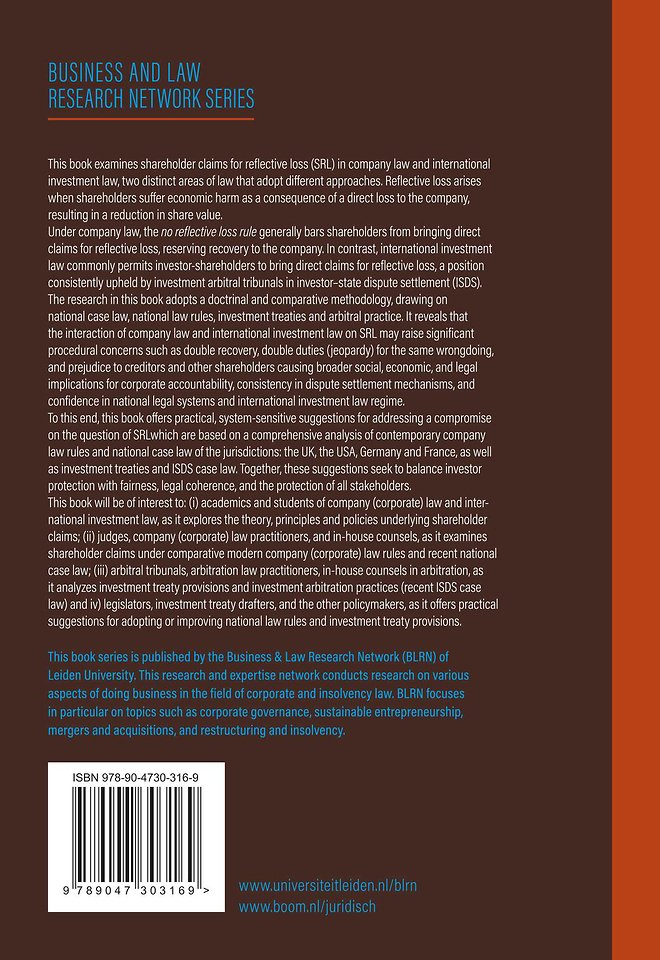 Shareholder Claims for Reflective Loss in Company Law and International Investment Law