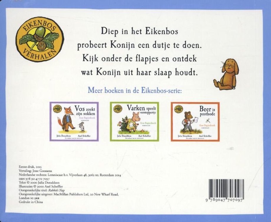 Konijn wil slapen