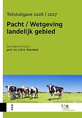 Pacht / Wetgeving landelijk gebied - Tekstuitgave 2026-2027