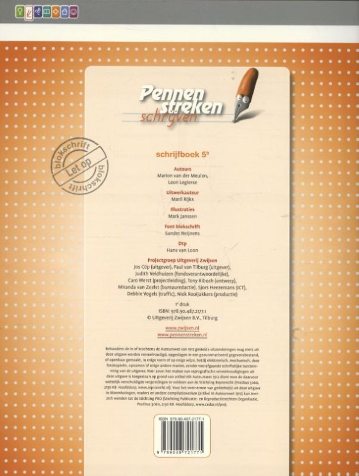 Pennen streken schrijven 5b schrijfboek