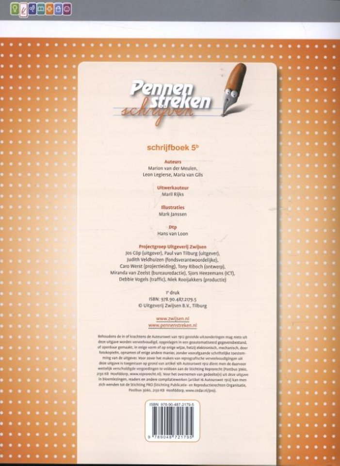Pennenstreken schrijven 5b Schrijfboek