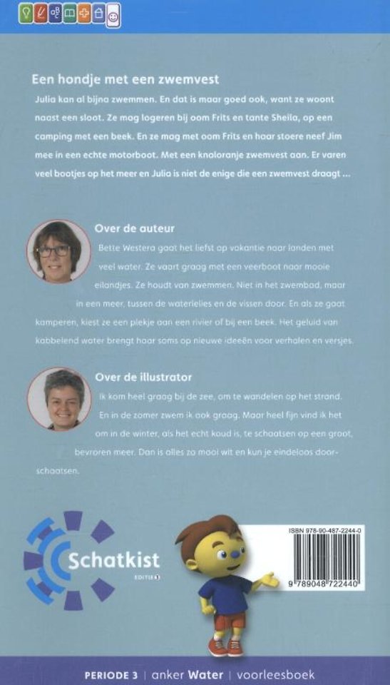 Anker water Een hondje met een zwemvest Periode 3