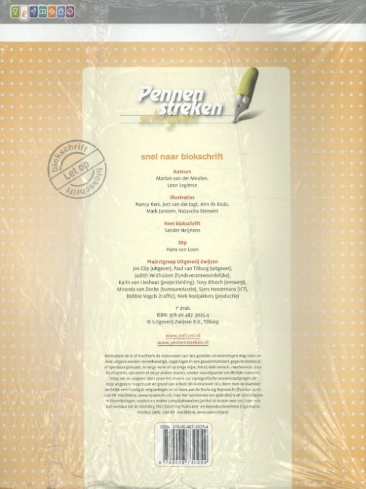 Pennenstreken Snel naar blokschrift Schrijven