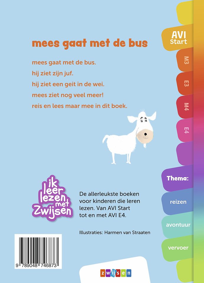 mees gaat met de bus