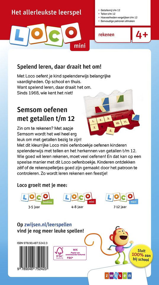 Loco mini semsom oefenen met getallen t/m 12