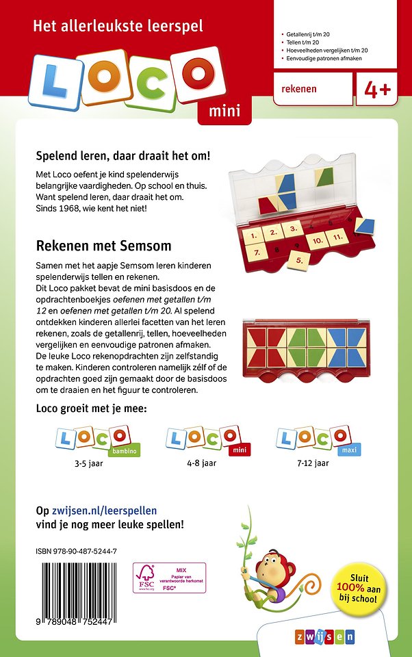 Loco mini semsom rekenen kleuters pakket