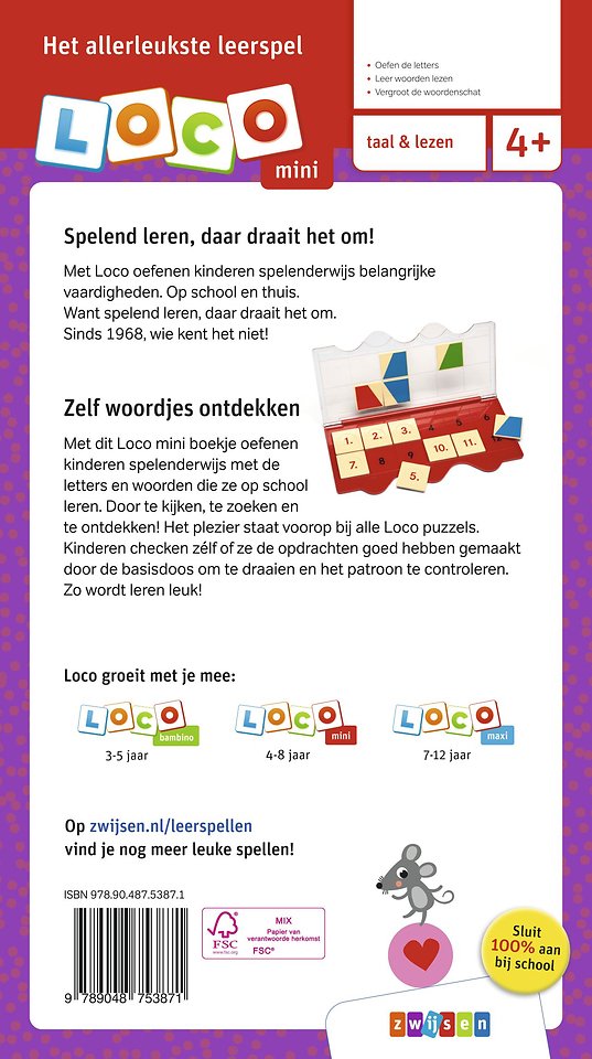 Loco mini Letterplons ik leer woordjes