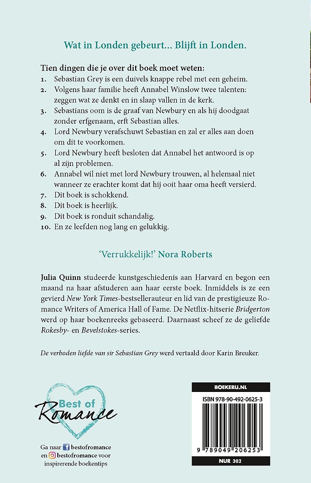 De verboden liefde van sir Sebastian Grey