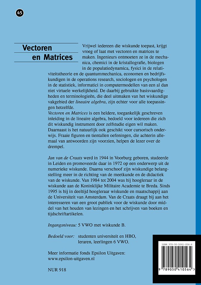 Vectoren en matrices