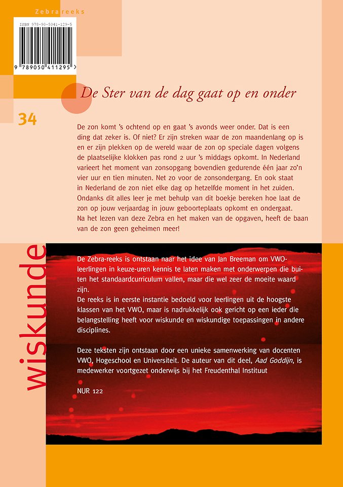 De ster van de dag gaat op en onder