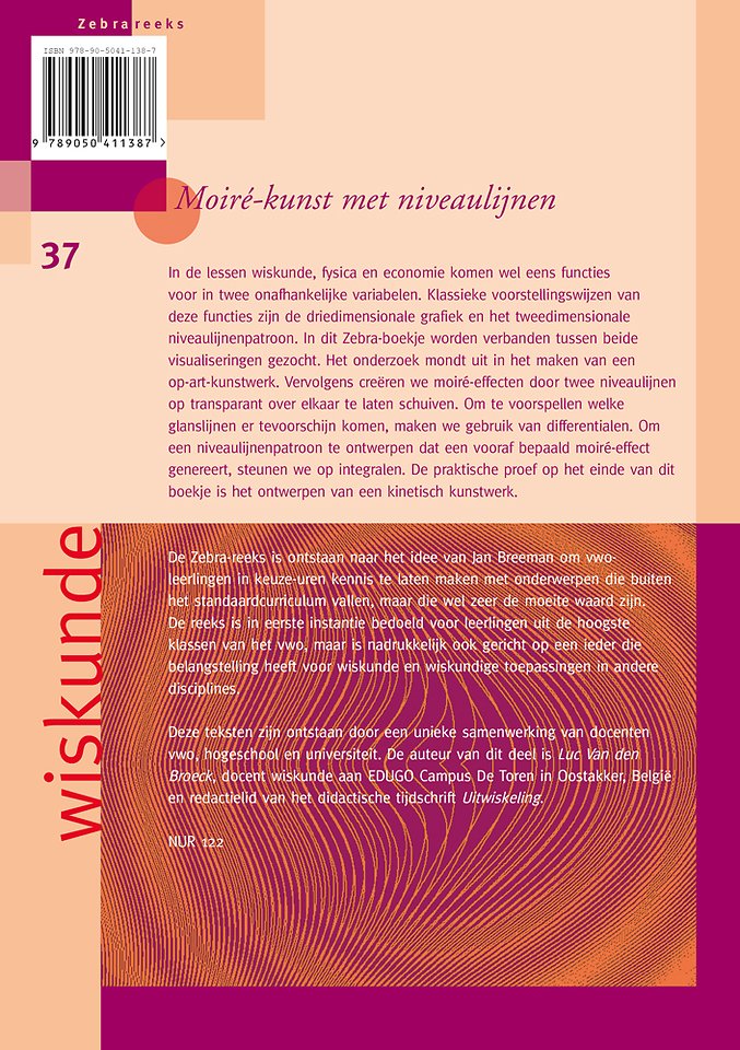 Moire-kunst met niveaulijnen