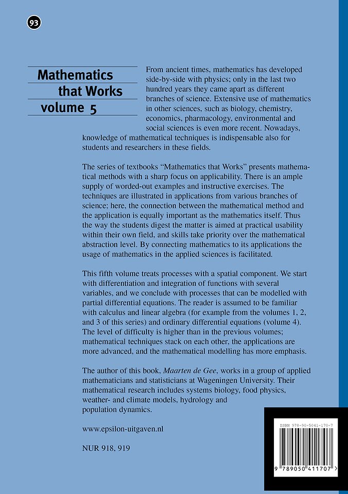 Mathematics that Works Volume 5