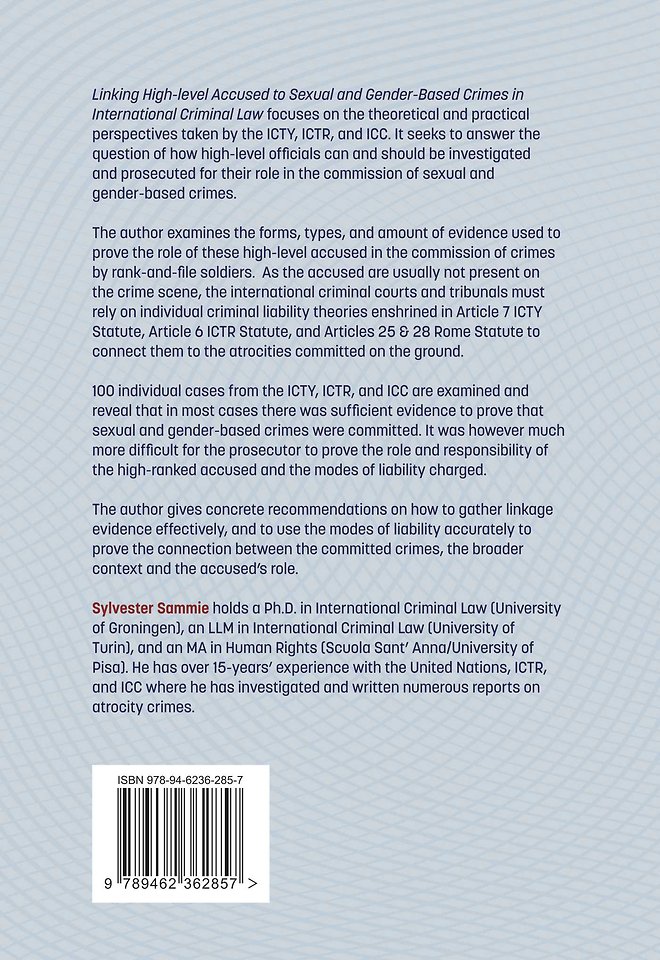 Linking High-Level Accused to Sexual and Gender-Based Crimes in International Criminal Law