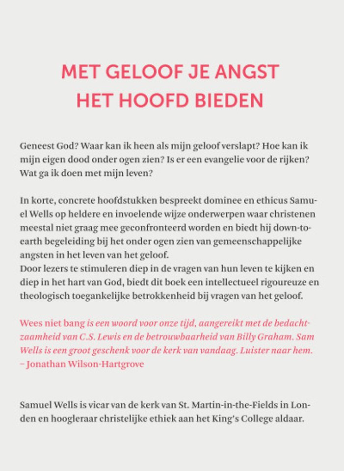 Wees niet bang