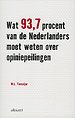 Wat 93,7 procent van de Nederlanders moet weten over opiniepeilingen Wat 93,7 procent van de Nederlanders moet weten over opiniepeilingen