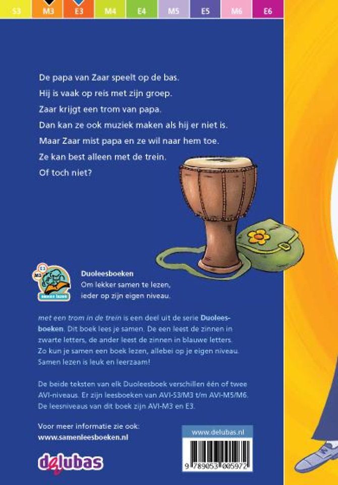 Met een trom in de trein