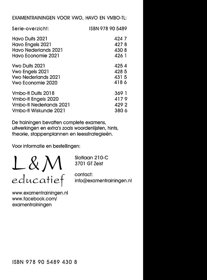 Examentraining Havo Nederlands 2021