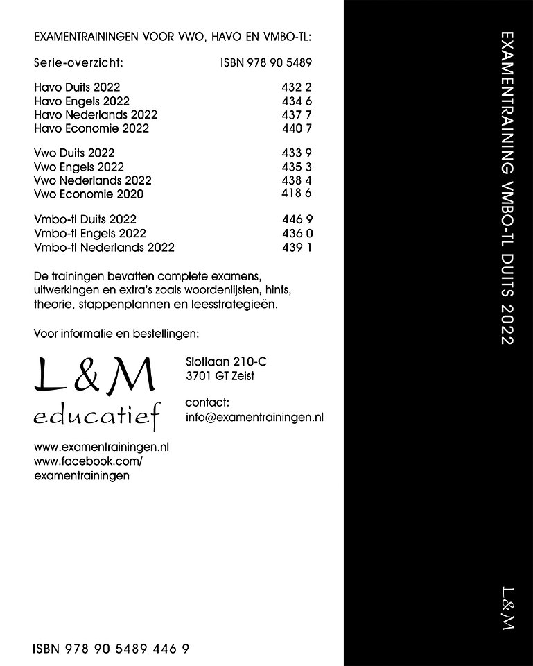 Examentraining Vmbo-tl Duits 2022