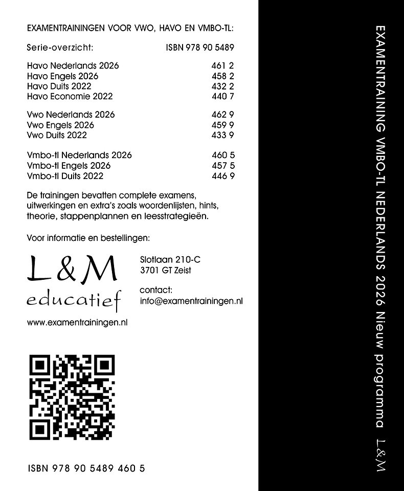 Examentraining vmbo-tl Nederlands 2026