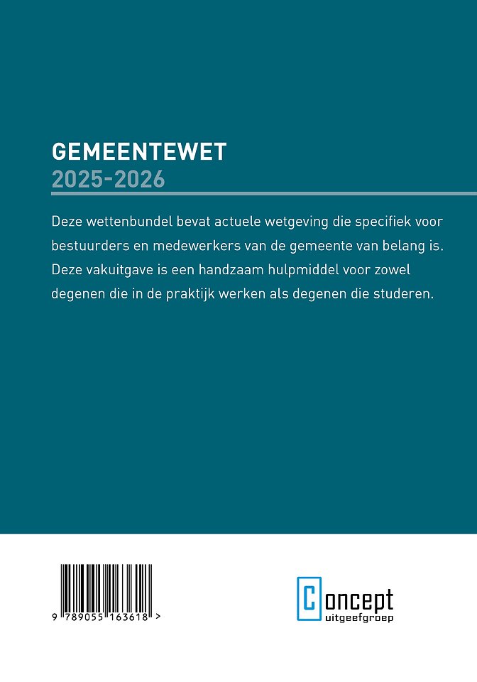 Gemeentewet 2025-2026