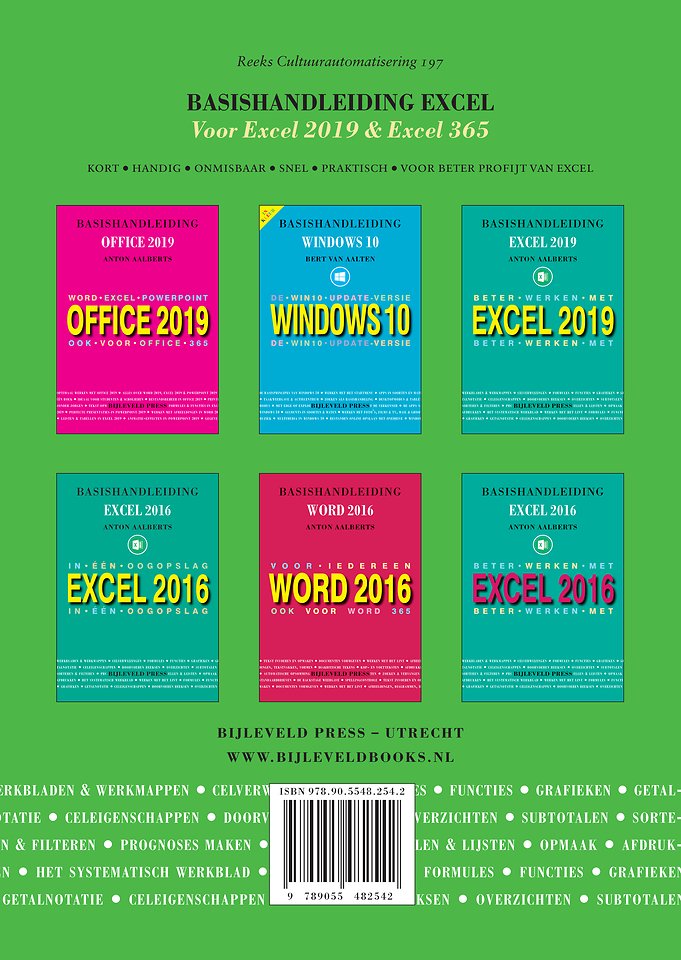 Basishandleiding Excel - Voor Excel 2019 & Excel 365