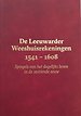 De Leeuwarder Weeshuisrekeningen 1541 - 1608